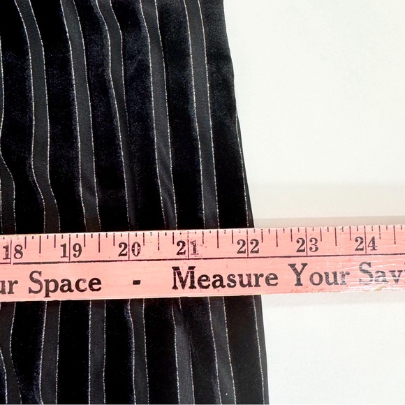 J. Jill Wearever Collection Dress Women's Large Velvet Sleeveless Striped Black - Picture 9 of 14